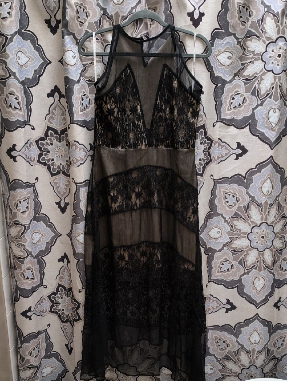 Foxiedox Sheer Black Lace Maxi Dress from Nordstrom
